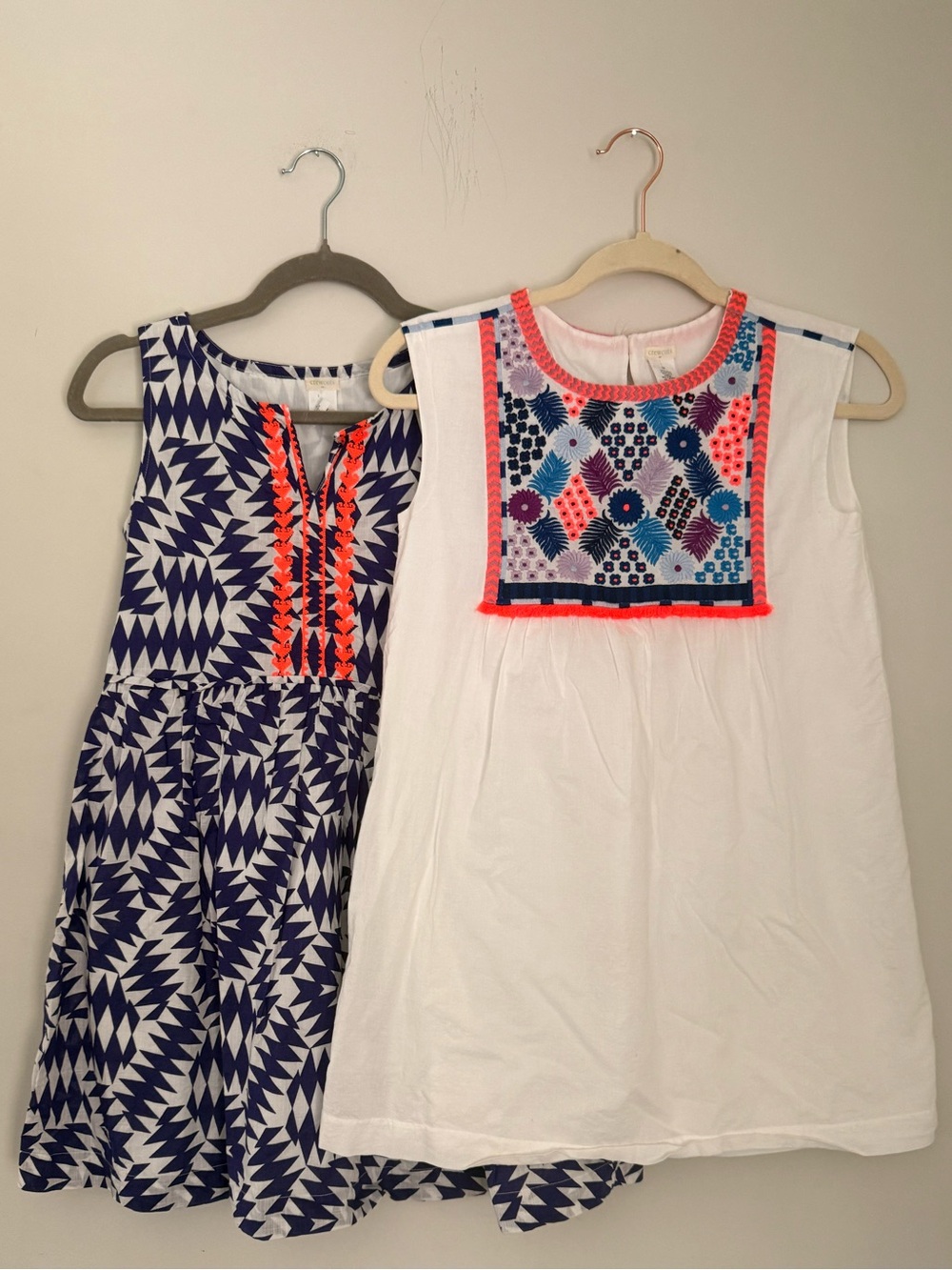 Crewcuts Girl’s Dresses Bundle Set of 2 Embroidered Size 10